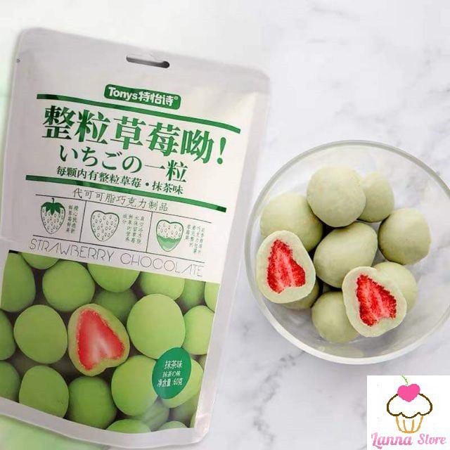 [Siêu Ngon] Socola bọc dâu tây sấy lạnh - gói 60gram