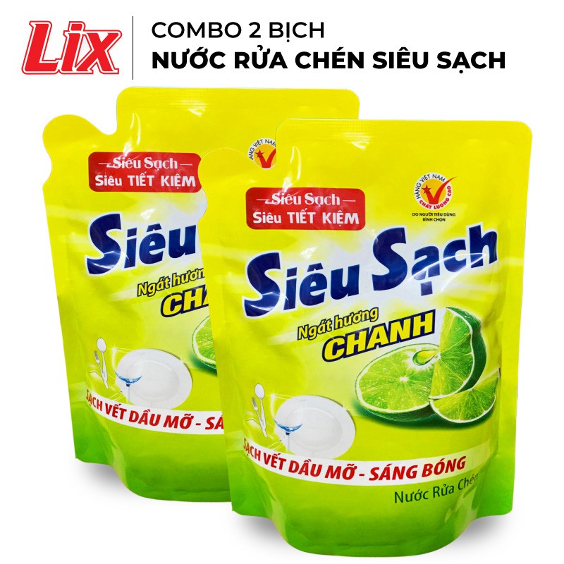 Nước rửa chén Lix 1.5kg hương trà xanh/chanh