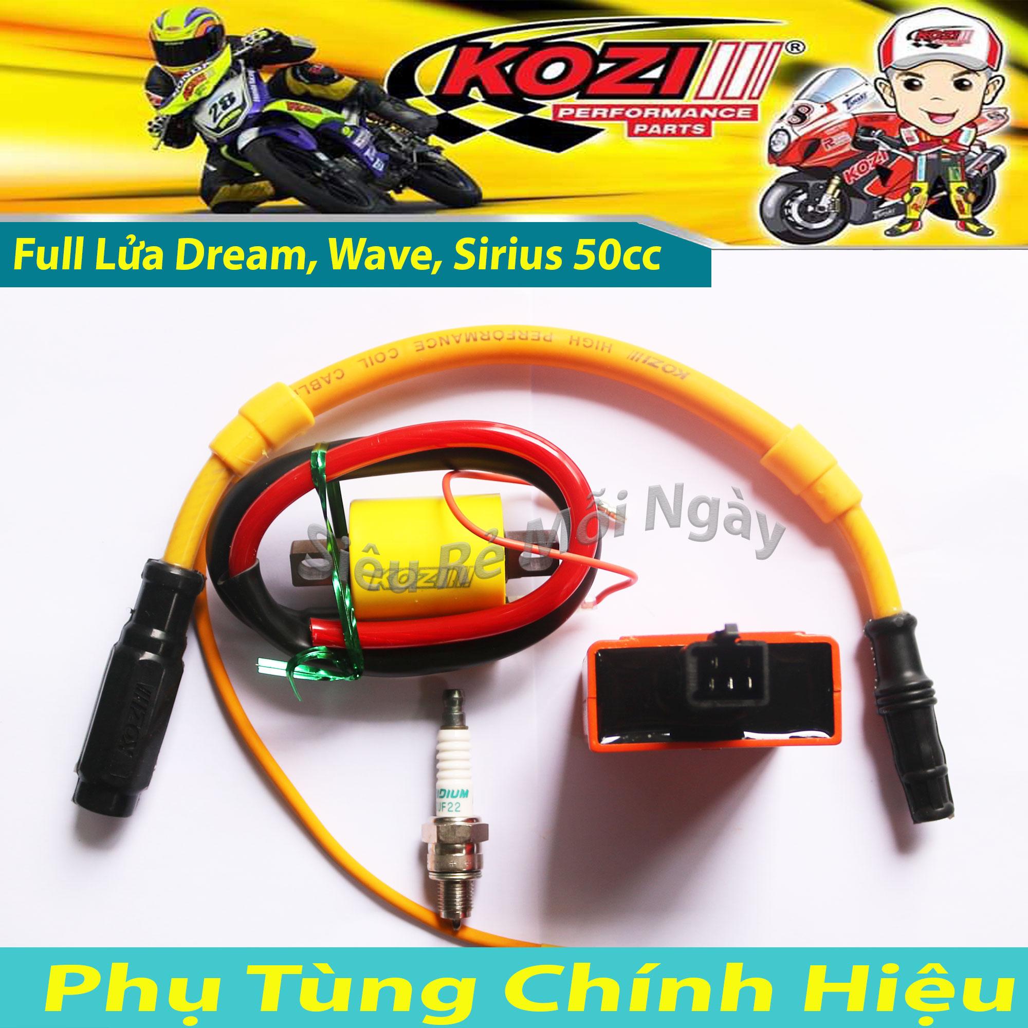 [HCM]Bộ Tứ Lửa Độ Kozi Mở Tua Wave 100 Dream Sirius 50cc Elegant 110cc
