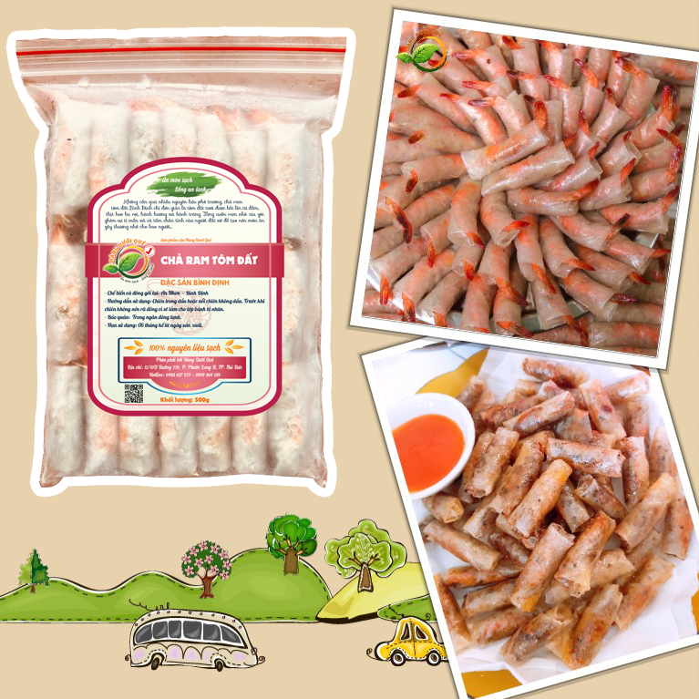 [CHÍNH GỐC] Chả ram tôm đất Bình Định đặc biệt 500g
