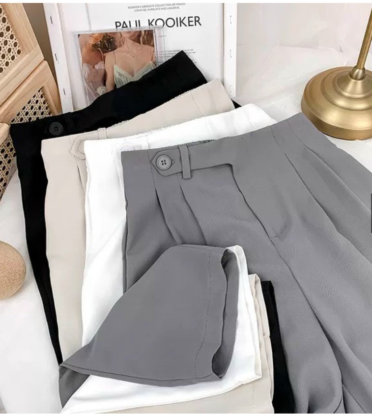 Quần tây công sở nữ cạp chéo lưng cao chun sau