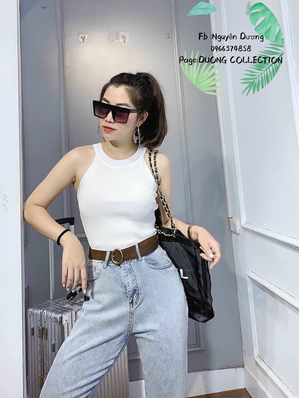 Áo Ba Lỗ Cổ Yếm Co Giãn 4 Chiều Siêu Đẹp