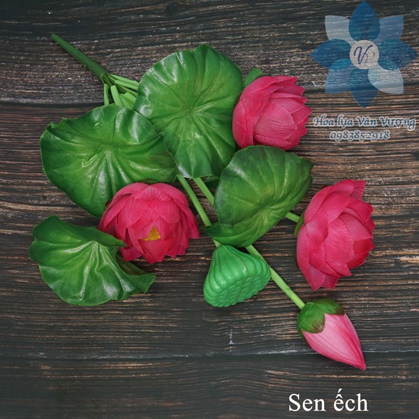 Hoa Giả Hoa Lụa Hoa Sen Có Đài
