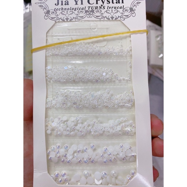 Túi hạt trai nail  hạt trai nửa trang trí móng