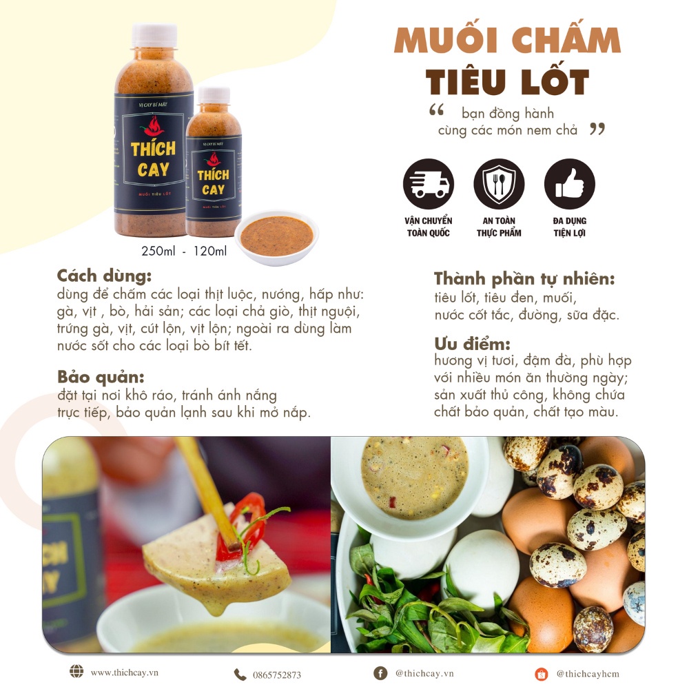 Combo 05 chai nước chấm bán chạy  Thích Cay 250ml