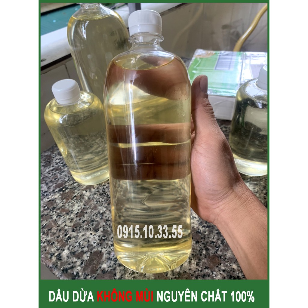 1 LÍT - Dầu Dừa Bến Tre Không Mùi , nguyên chất 100% ( Mge, dưỡng tóc, chống rạn bà bầu, chống hăm cho bé,,,,)