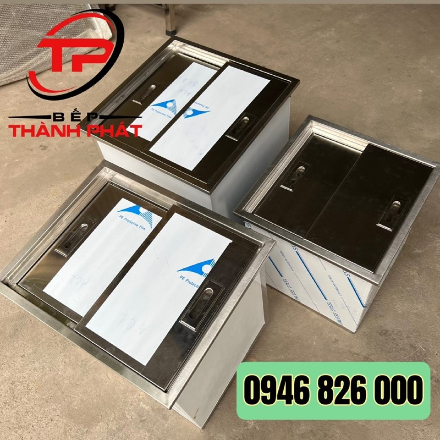 Thùng Đựng Đá Inox Âm Bàn Quầy