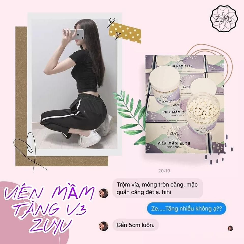 Viên Mầm ZuYu Tăng Vòng 3 [Mua 1 tặng 1 + TẶNG THƯỚC DÂY ĐO]