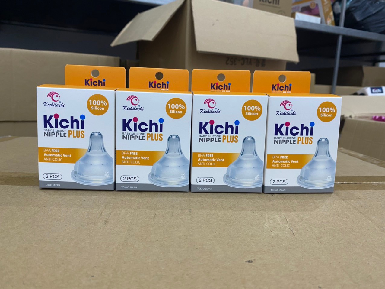 Núm Ty, Núm Vú Set 2 Chiếc Kichilachi Cổ Rộng Thay Thế Bình Sữa Cho Bé