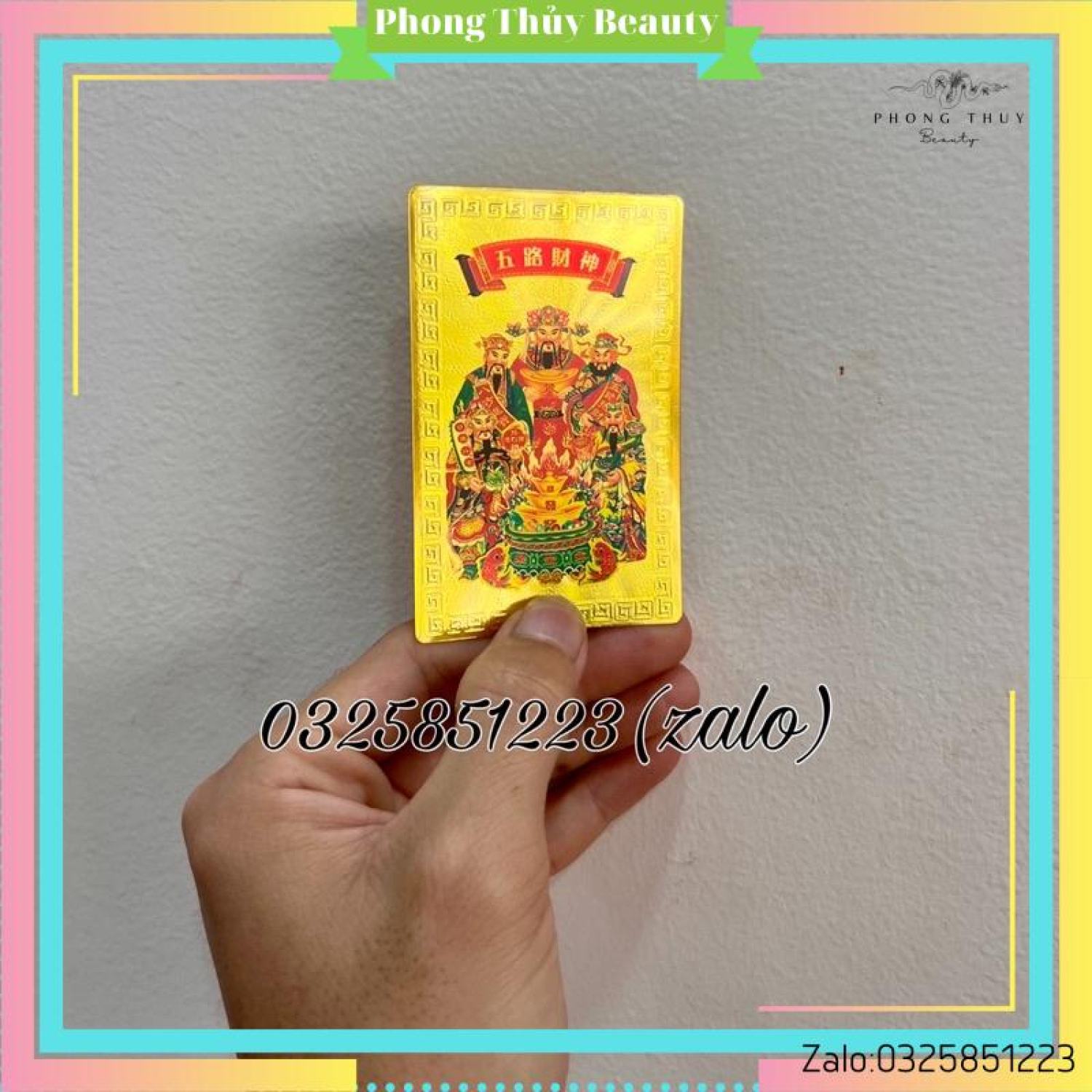 Kim Bài Ngũ Lộ Thần Tài Plastic (Nhựa)