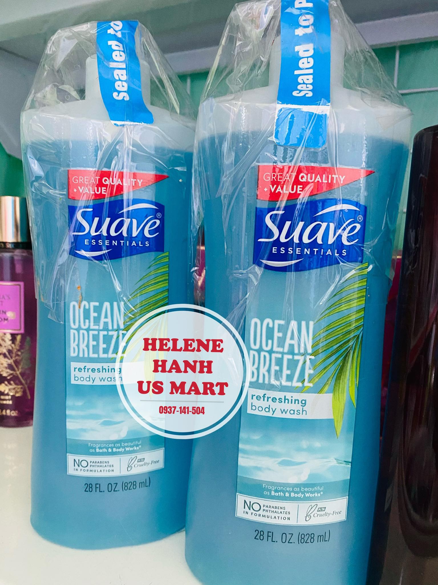 [USA] Sữa tắm Suave Essentials Ocean Breeze 828ml