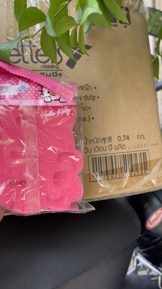 cước rửa chén tạo bọt cute hàn quốc hello kitty (1 cái )