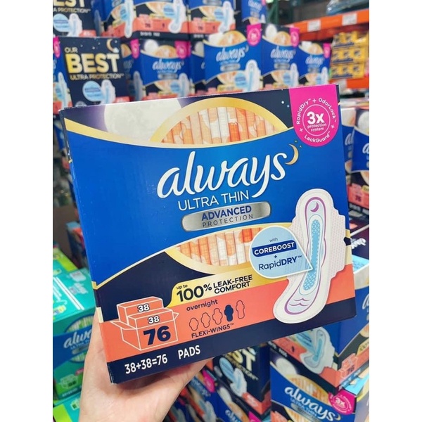 Băng vệ sinh ngày và đêm Always Ultra Thin Mỹ