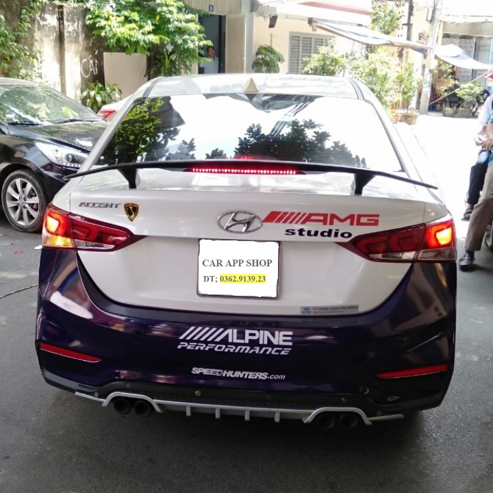 Đuôi Gió Thể Thao Hyundai Accent Lắp Cho Các Đời 2012_2017, 2018_2020. 2021