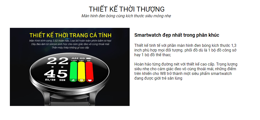 Đồng hồ thông minh W8