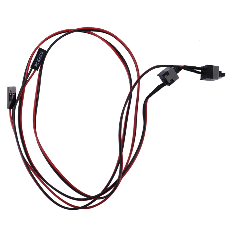2 pack 2 pin sw pc power cable on/off push button atx computer switch wire 45cm