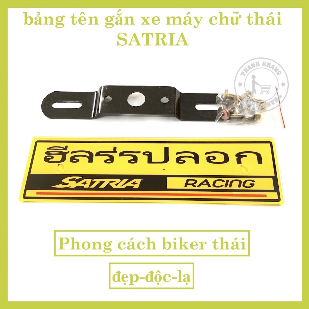 [HCM]Bảng tên thái SATRIA phong cách biker cgv34