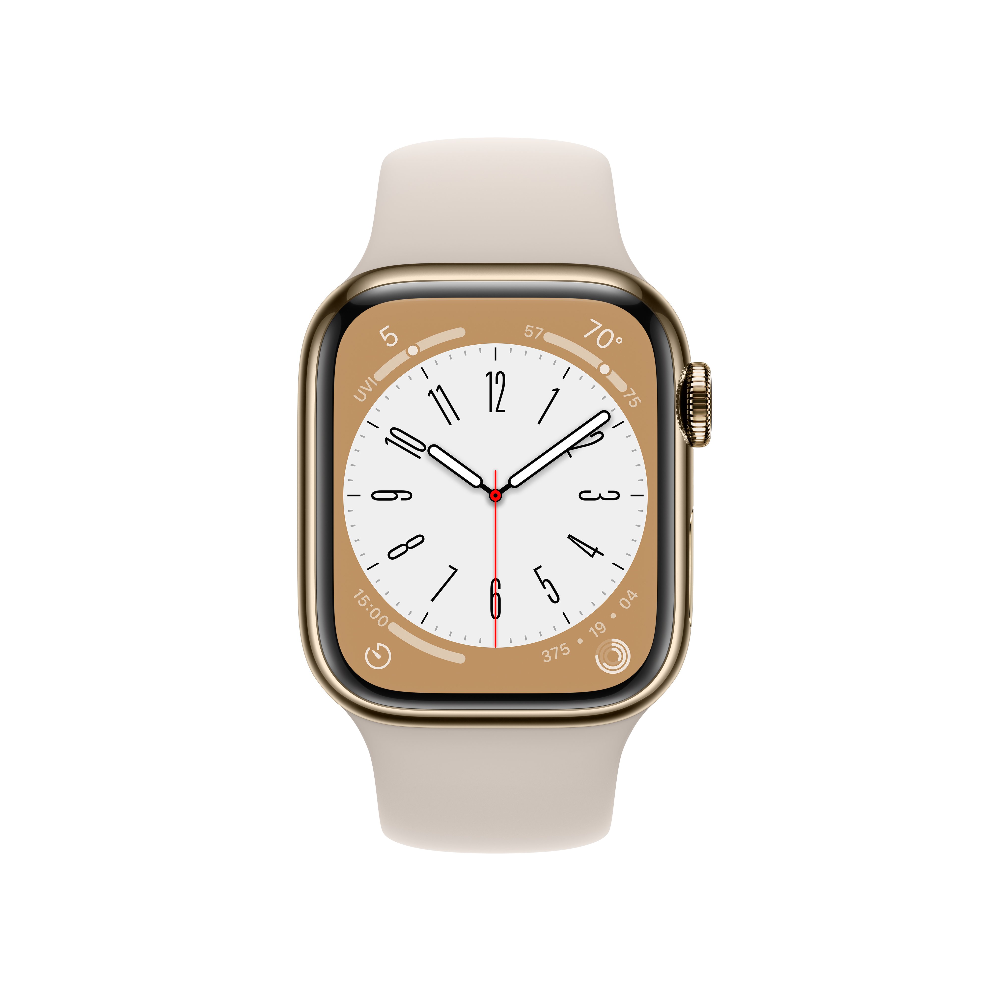 Apple Watch Series 8 GPS + Cellular Viền Thép Với Dây Cao Su - Hàng Chính Hãng
