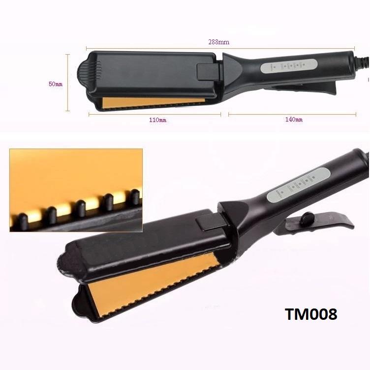 Máy duỗi tóc - Duỗi chỉnh nhiệt bản trung TM008
