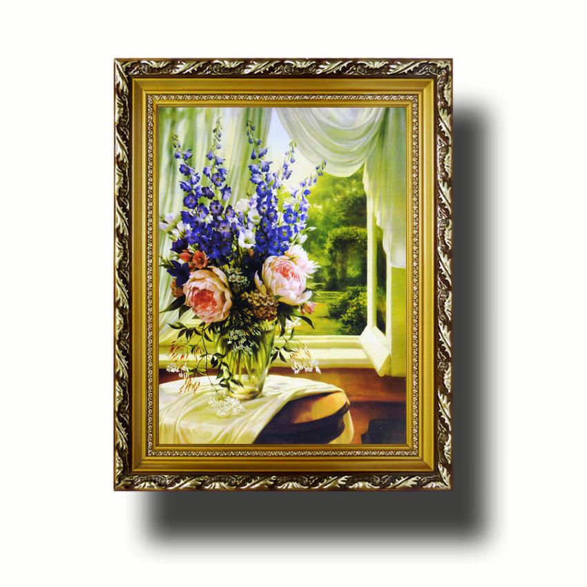 Tranh treo tường - Muôn Hoa Khoe Sắc 16 - Tranh Minh Hiền (KHUNG GỖ - 60 x 70cm)