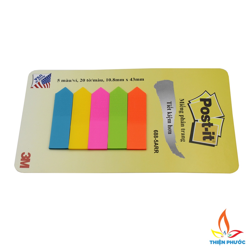 Note Paper 5 Colors Plastic Post It 3m Sukado Note3M