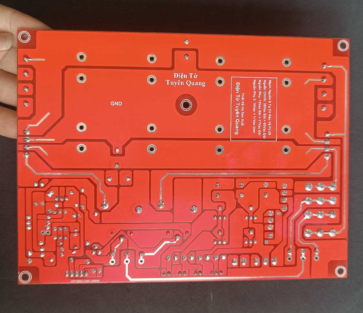 Mạch Nguồn 8 Tụ Full Nguồn Phụ FR4 2 Lớp Plus