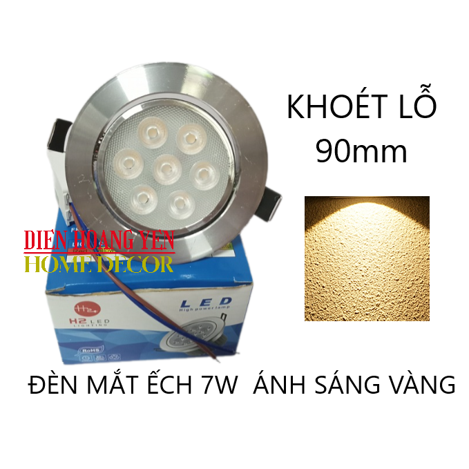 [Hcm]7W Frog-Eye Recessed Led Ceiling Light - Hole Cutting 90