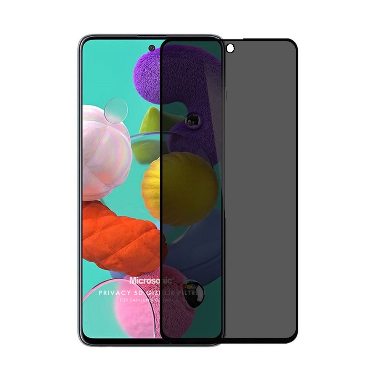 Kính Cường Lực Samsung A51 Full Màn Hình/ Chống Nhìn Trộm/ Chống Vân Tay/ Không Viền Màu