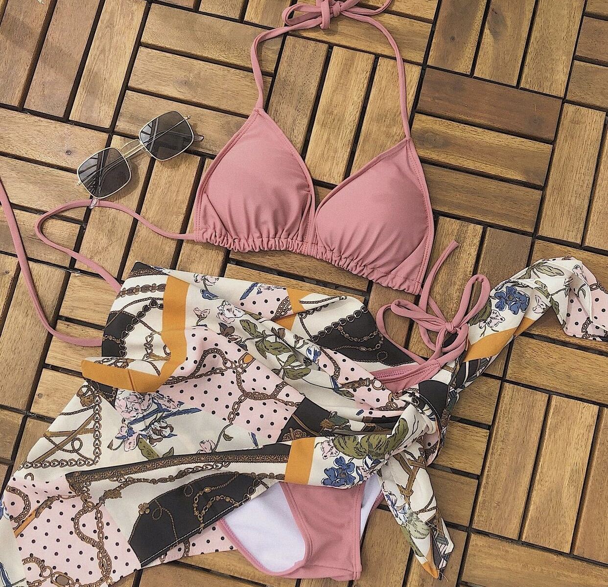 Bikini 2 mảnh màu hồng đất cực xịn.