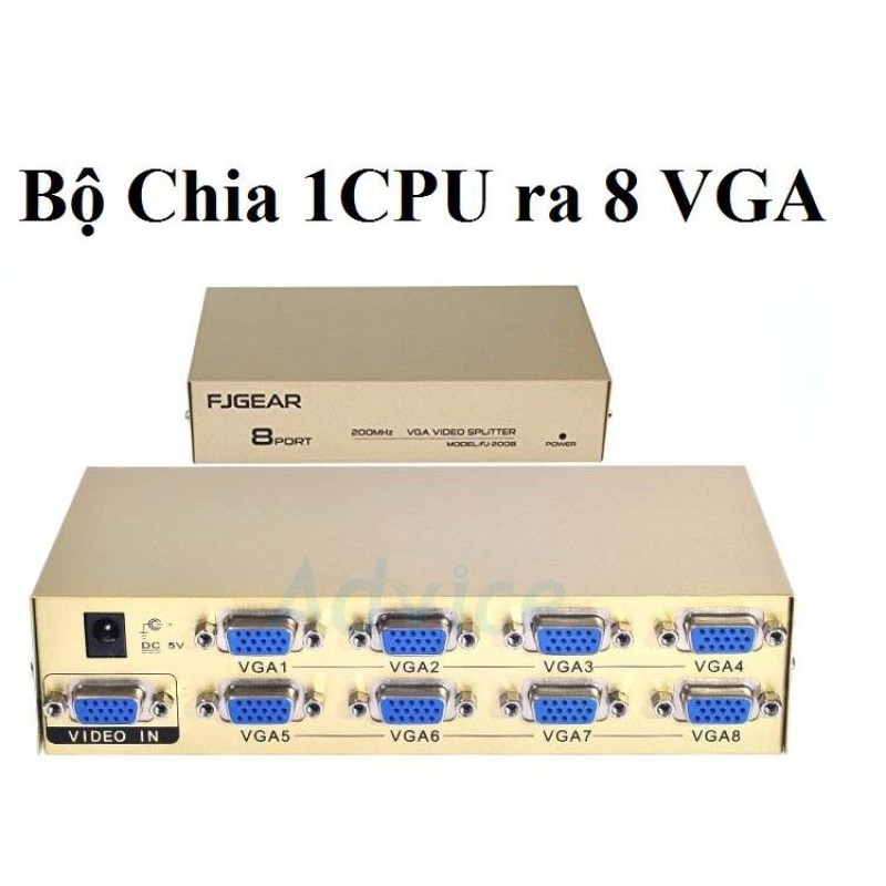 Bảng giá [HCM]Bộ chia 1CPU --> 8VGA (200Mhz) Phong Vũ