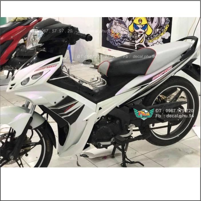 Tem rời exciter 2006-2010 trắng đen in trong