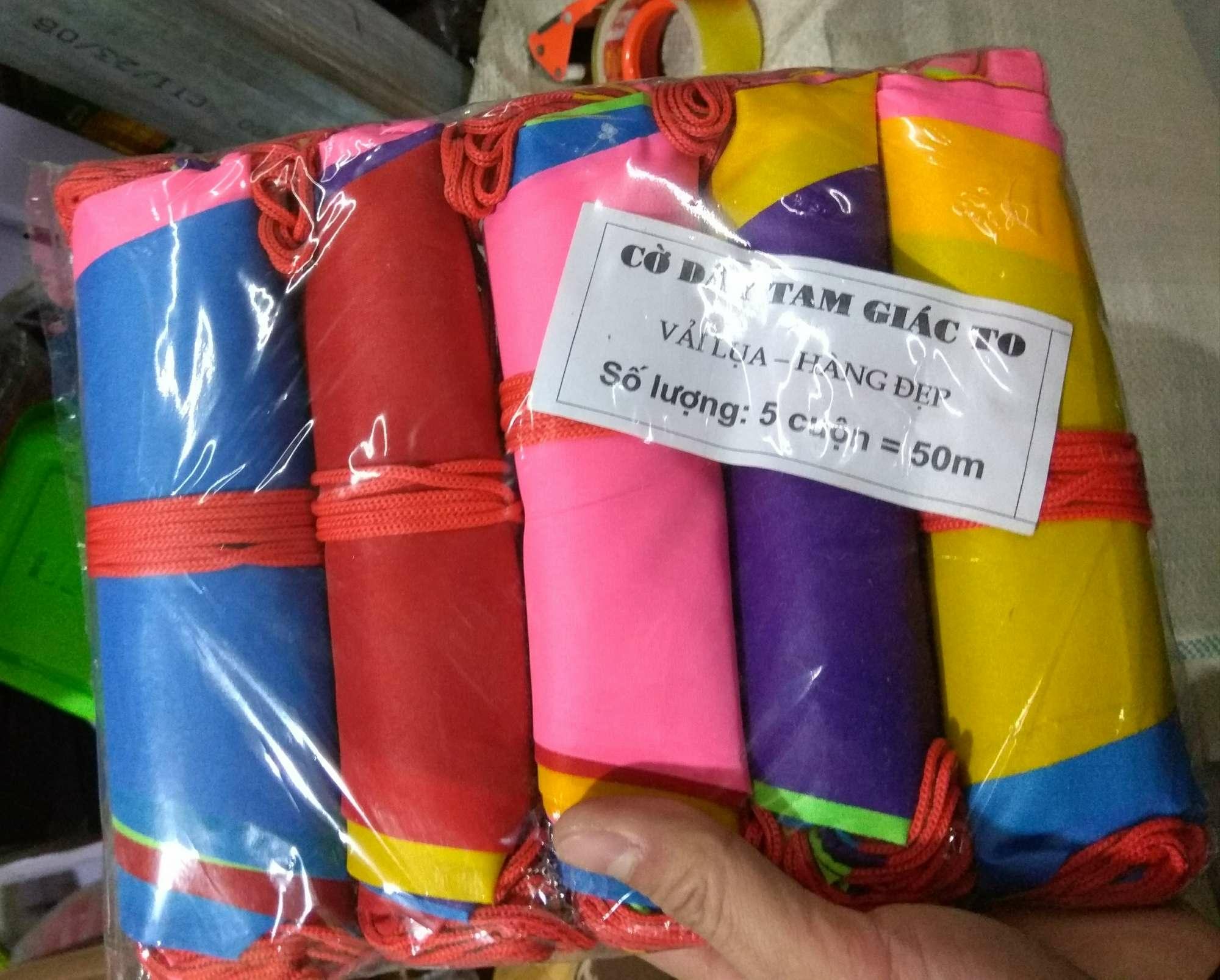 5 cuộn cờ dây tam giác to ( 50m)