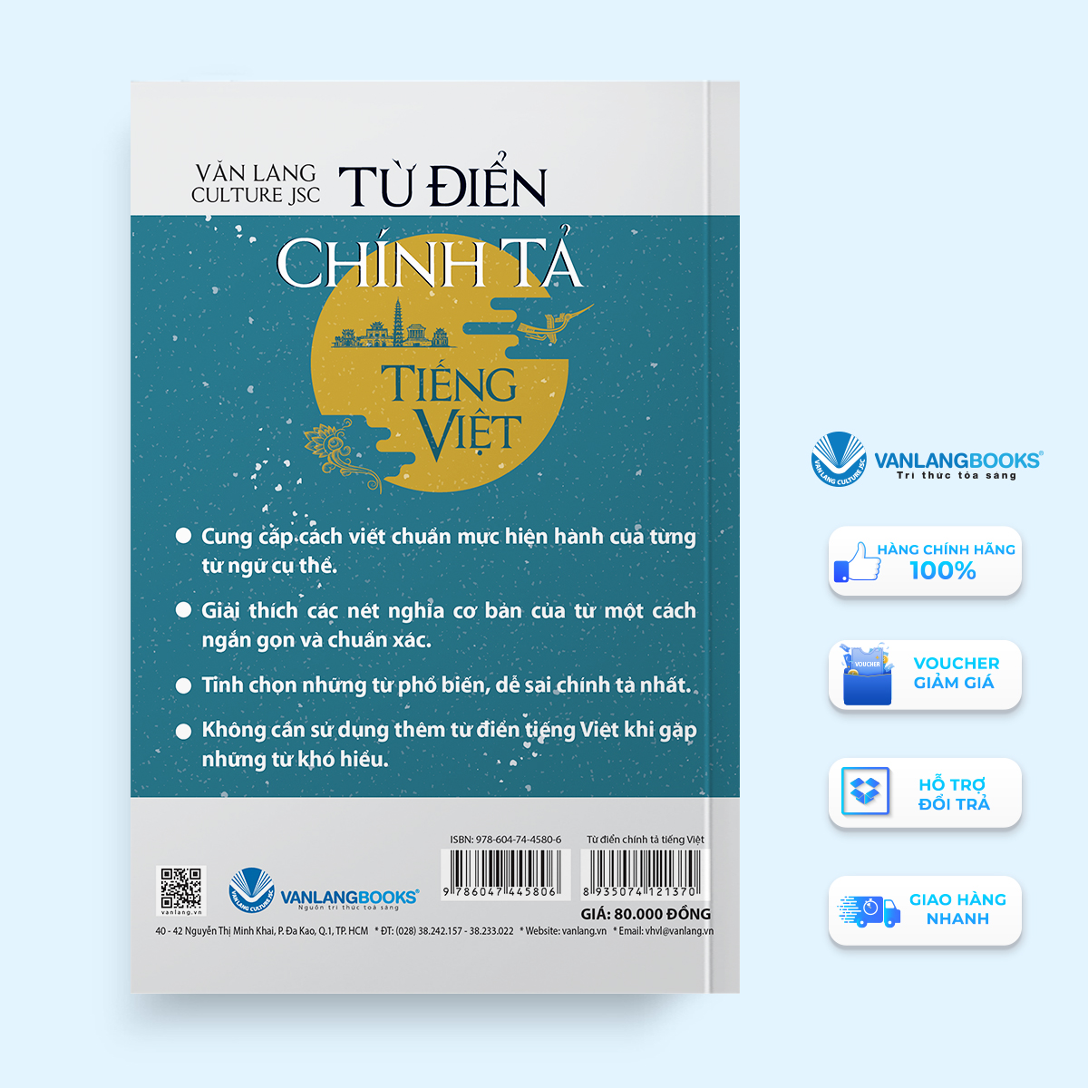 Sách - Từ Điển Chính Tả Tiếng Việt (Tác Phẩm Được Viện Ngôn Ngữ Học Thẩm Định)-Vanlangbooks