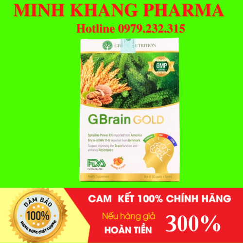 Combo 2 hộp cốm trí não g-brain gold, gbrain gold cao cấp cho trẻ, giúp trẻ tăng tập trung, nhớ lâu, học giỏi hơn - minh khang pharma 1