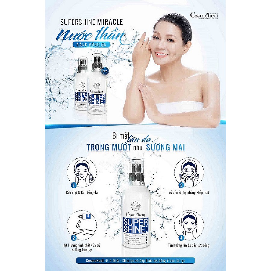 Nước Thần Căng Bóng Da Cosmeheal Super Shine Miracle (130ml)