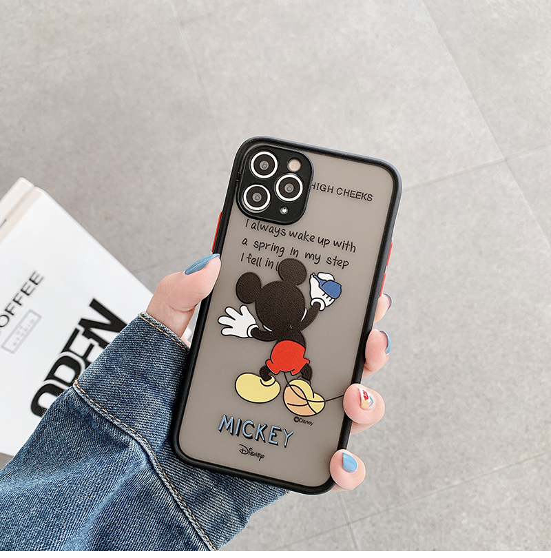 Ốp Lưng Nhám Chống Sock Va Đập Bảo Vệ Camera Mickey Mouse