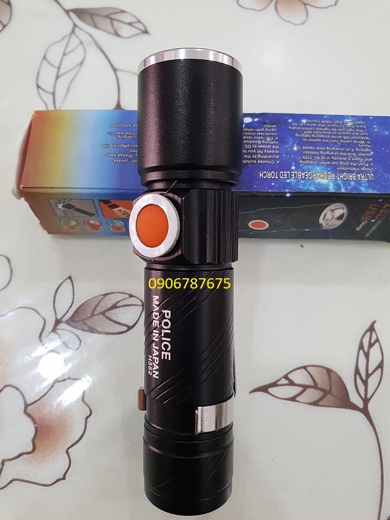 [HCM]Đèn pin led mini zoom cổng sạc USB siêu sáng