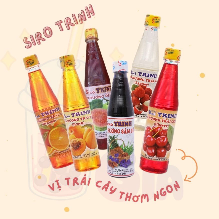 Siro Trinh chai nhựa 600ml (đủ mùi)