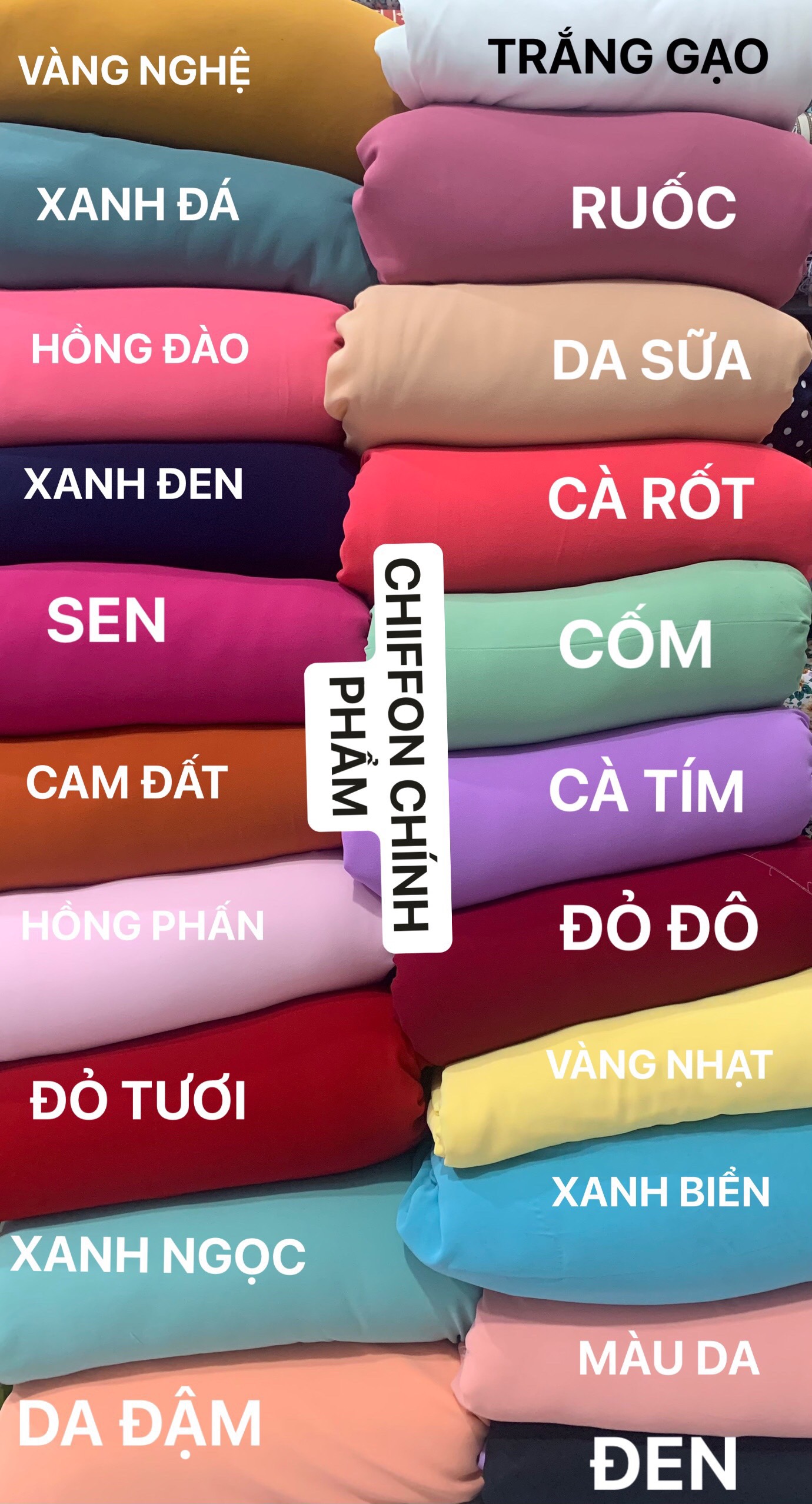 [HCM]VẢI CHIFFON LOẠI DÀY-  MAY ÁO DÀI-DÒNG VẢI TRUNG CẤP - 1 MÉT X 1M5