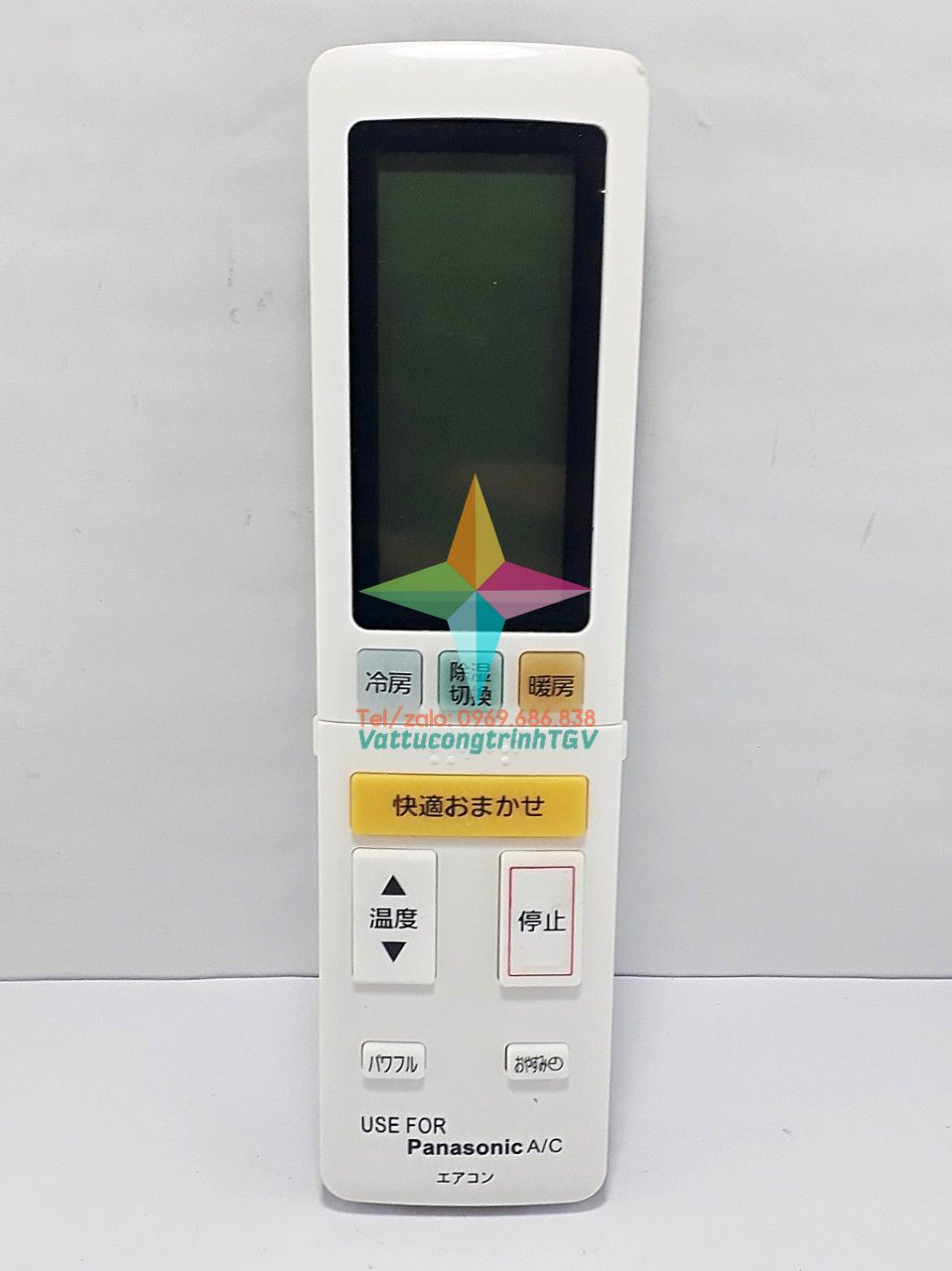 Điều khiển nút vàng chữ nhật thay thế cho Điều hòa PANASONIC nội địa