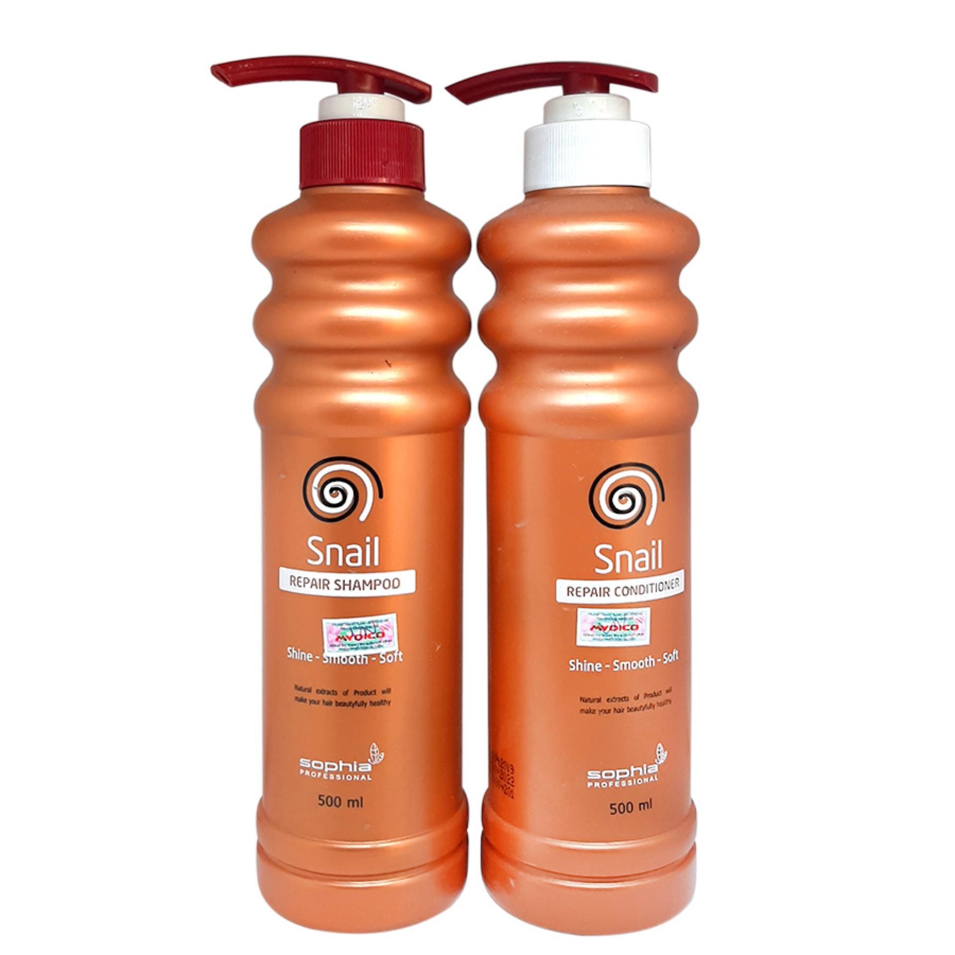 Gội Xả Phục Hồi Tóc Snail Sophia Professional 500mlx2