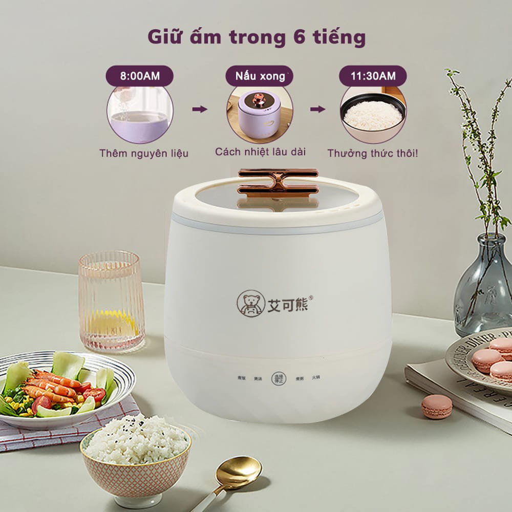 Nồi Cơm Điện Mini Thông Minh Đa Năng, Không Dính