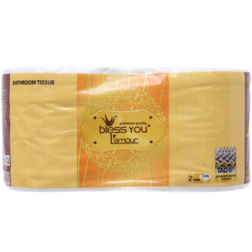[HCM]1 CÂY (10 LỐC) GIẤY VỆ SINH BLESS YOU LAMOUR ( 100 CUỘN)