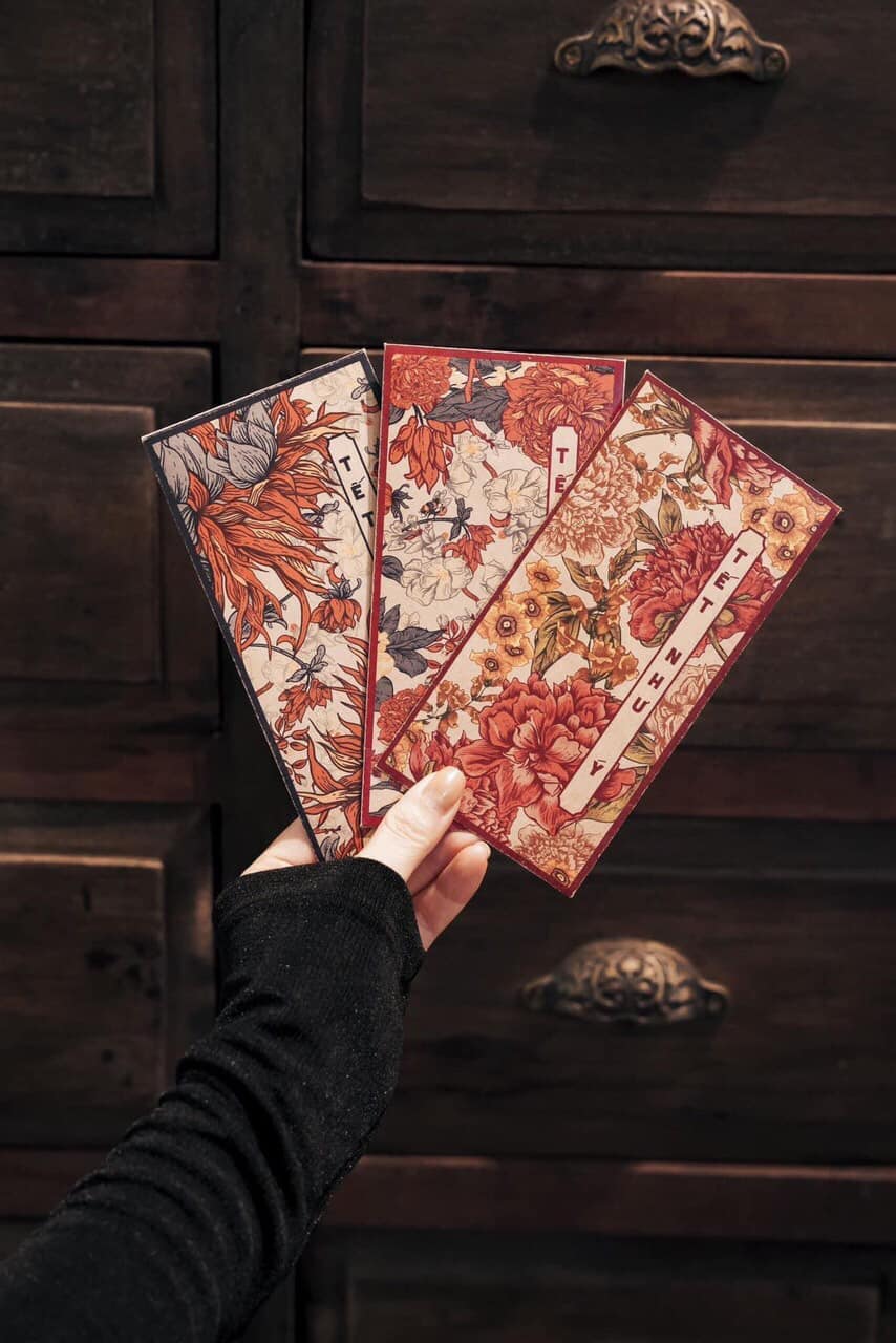 Combo 100 phong bao lì xì hoa lá
