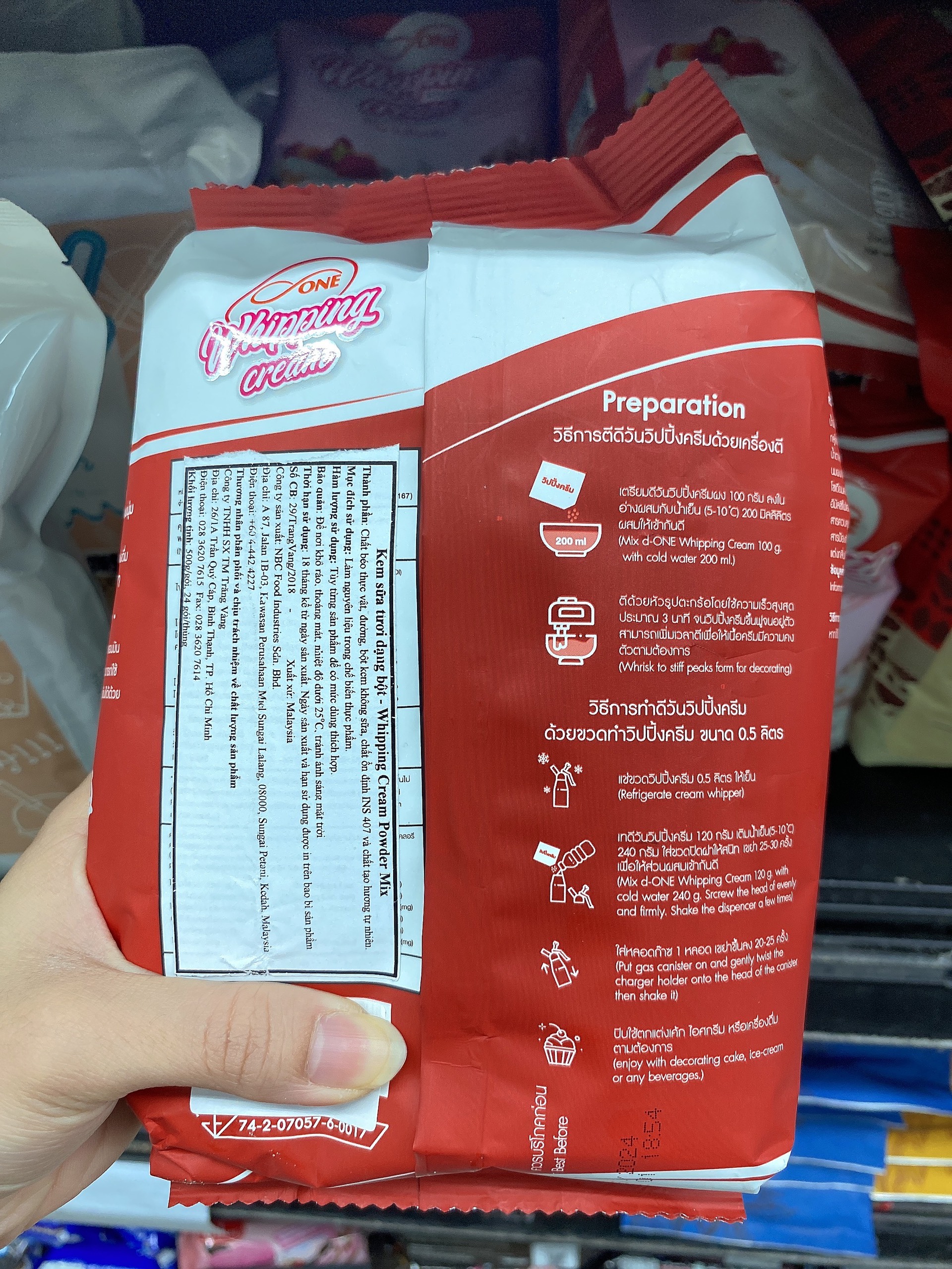 Bột Whipping Cream Thái Lan (500Gr)