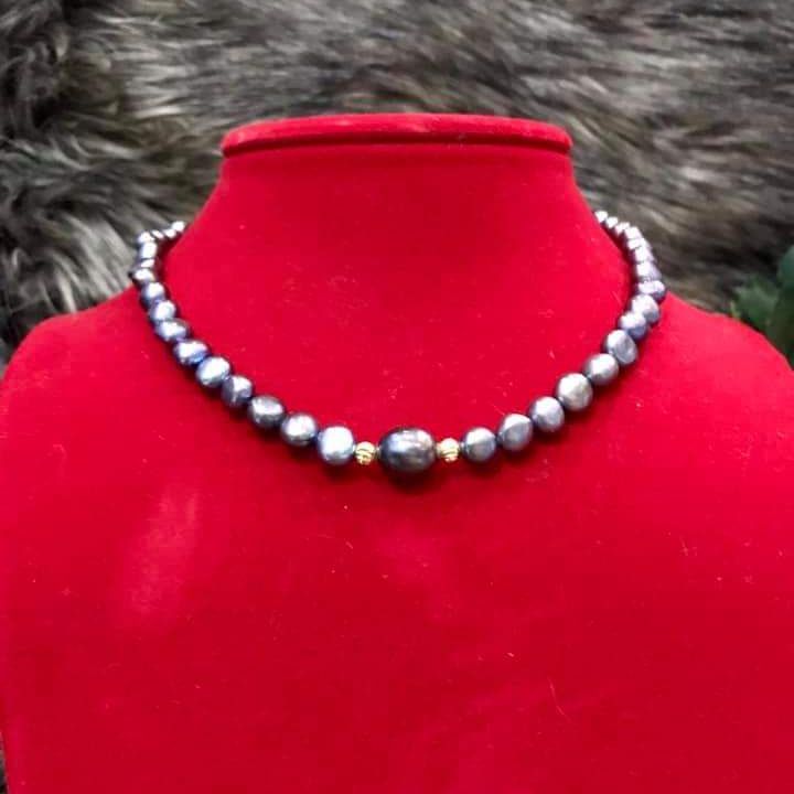Pearl Jewelry genuine natural-chocker necklace Black Pearl peacock feathers míc elegant type youthful