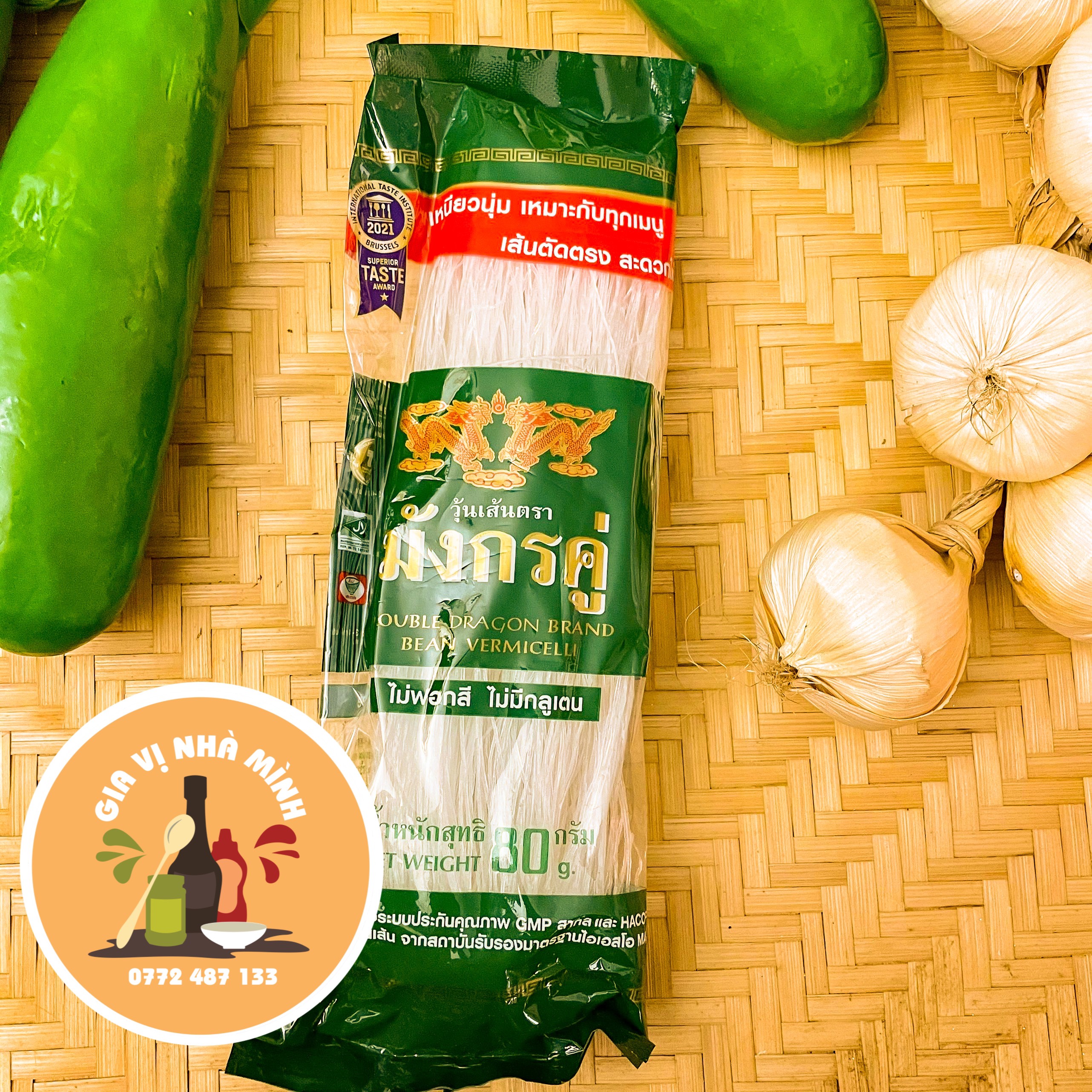 Miến đậu xanh song long thái lan - gói 200gr