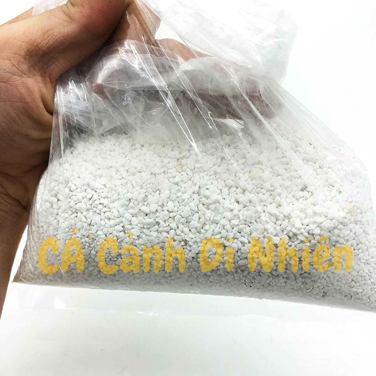 Bịch sỏi Trắng MỊN 1 KG trang trí hồ cá cảnh