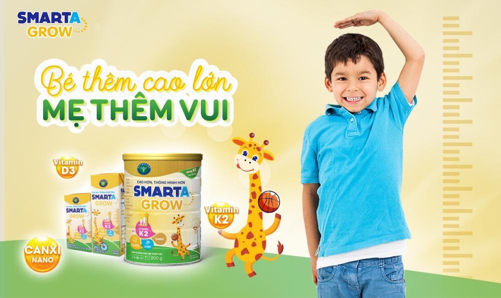 Sữa bột Nutricare Smarta GROW 2+ 900g