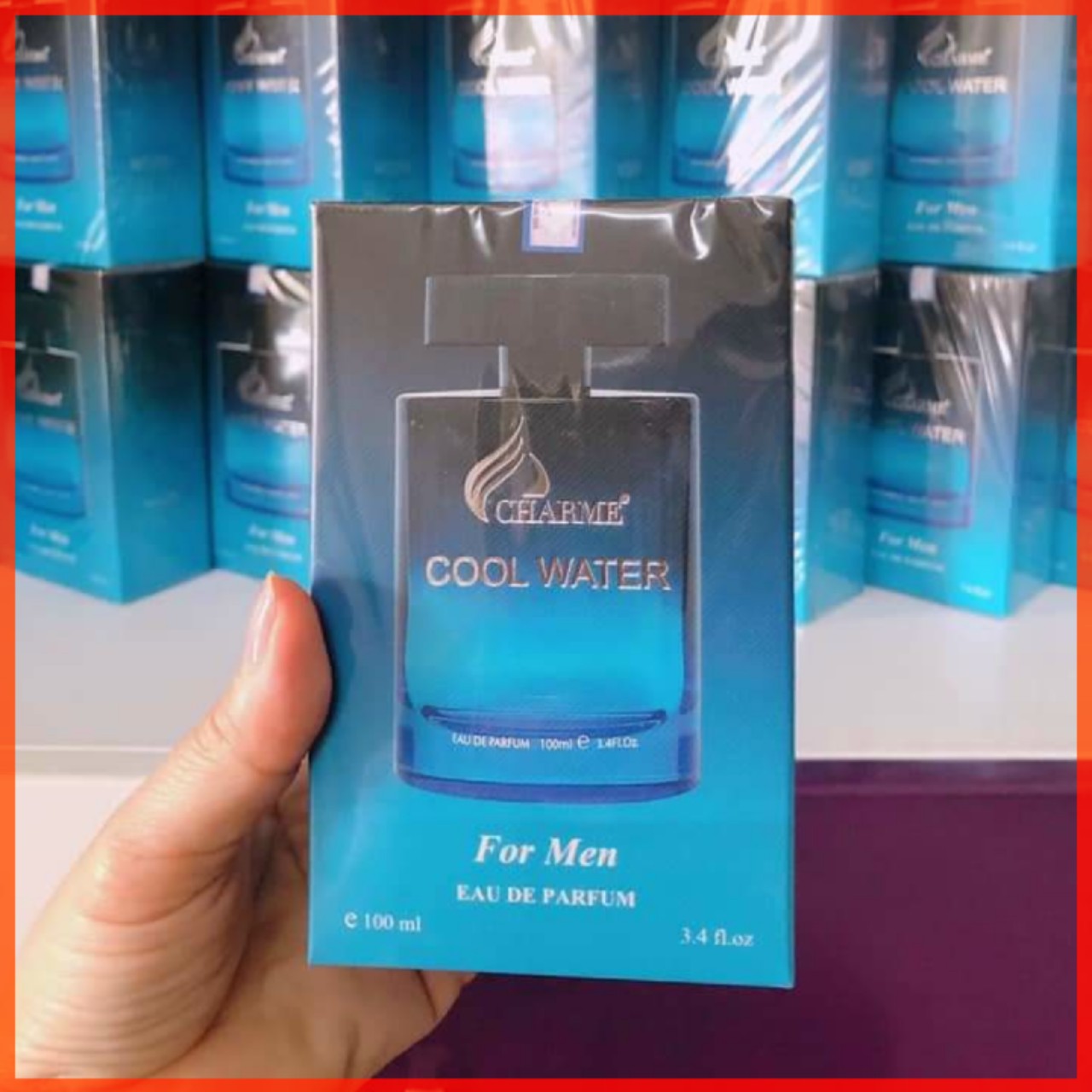 Nước hoa cool water chamme 100ml chínhhãng 100% bao test hương thơm mạnh mẽ , tươi mát